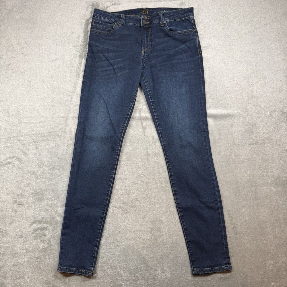 Kut From The Kloth Toothpick Skinny Jeans Womens 10 Blue Stretch Denim Mid Rise